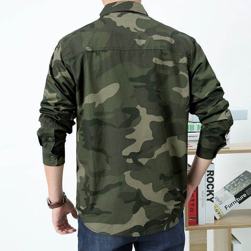 Loose Outdoor Casual Camouflage Shirt