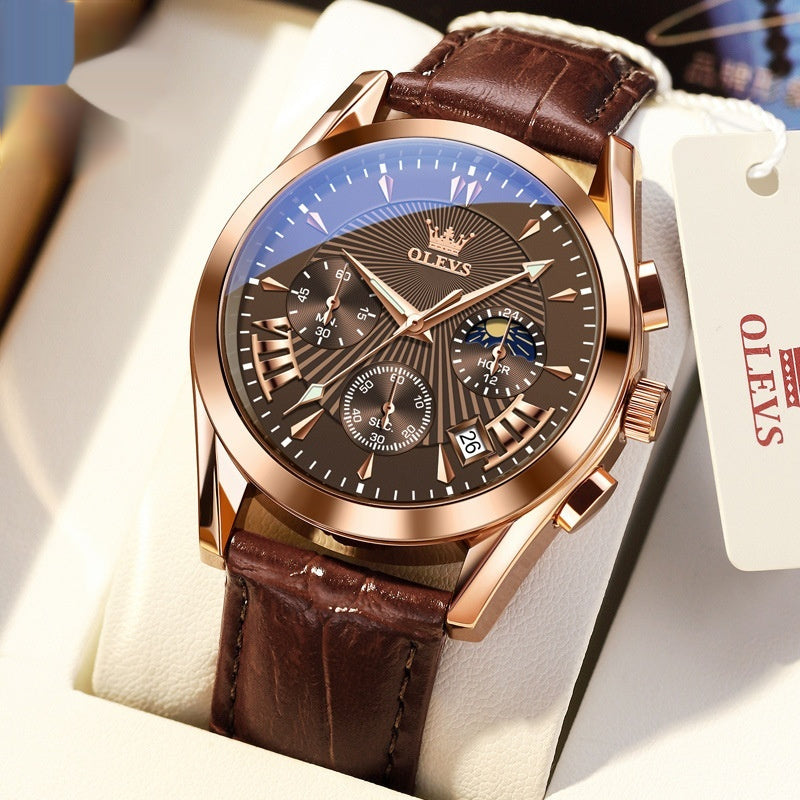 Men's Multifunction Quartz Timing With Calendar Watch