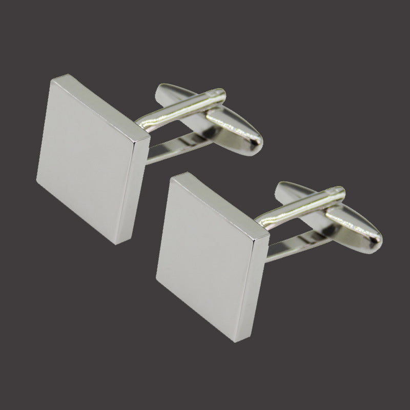 Copper Black Golden And Silver Laser Metal Cufflinks For Men