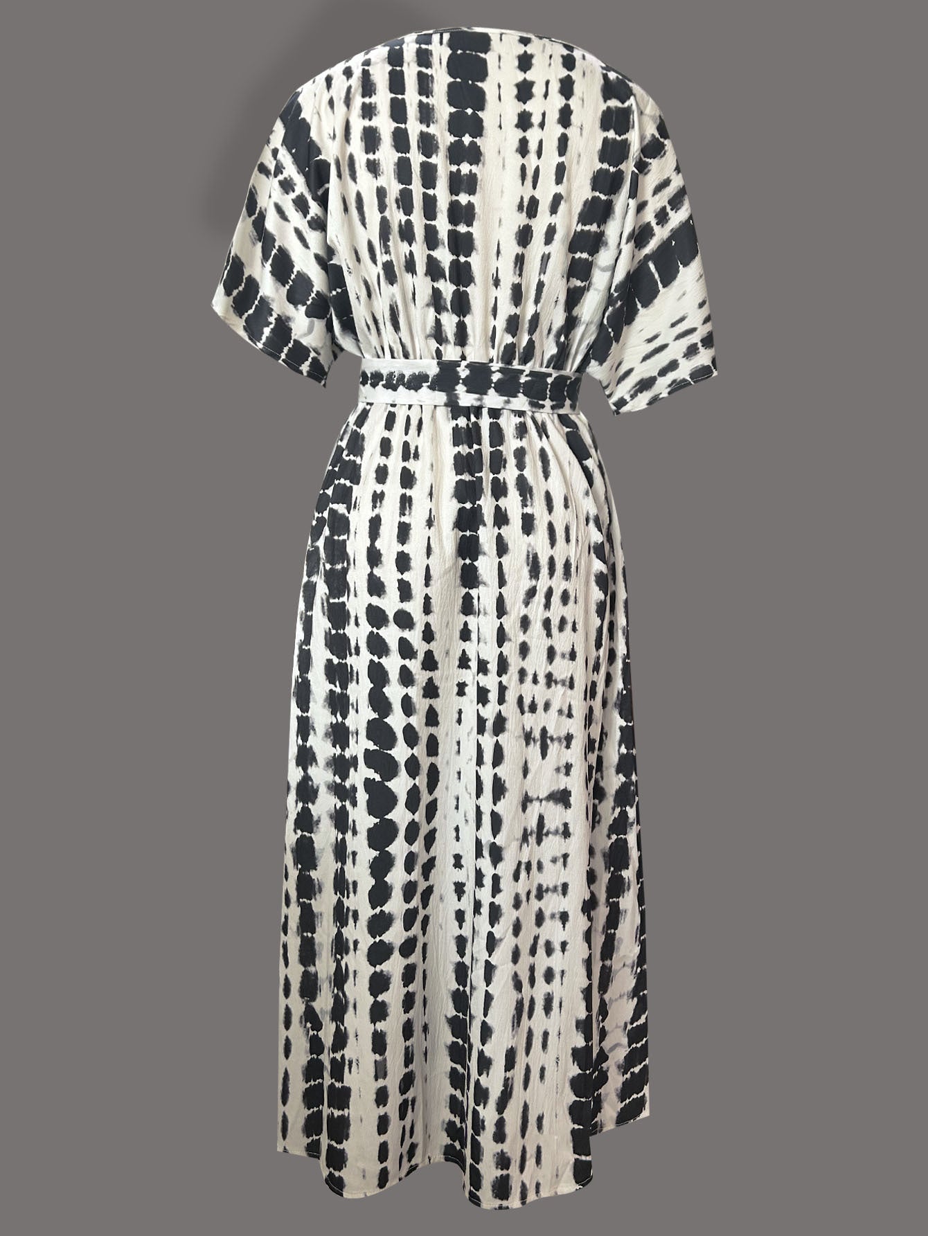 Tie-dye Pattern Printed Beach Cover-up Coat Robe Dress