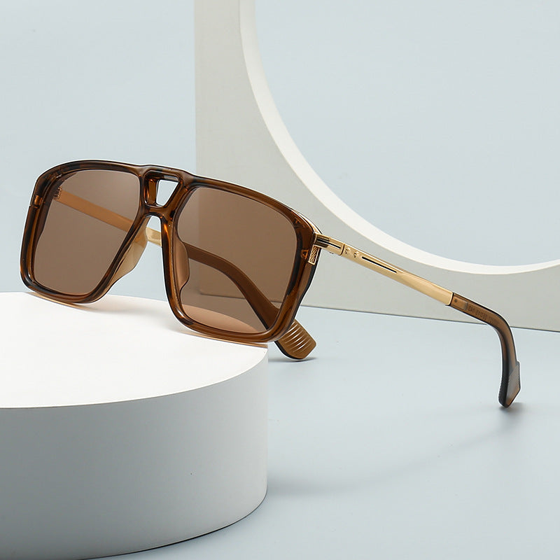 Men's Retro Double Square Sunglasses