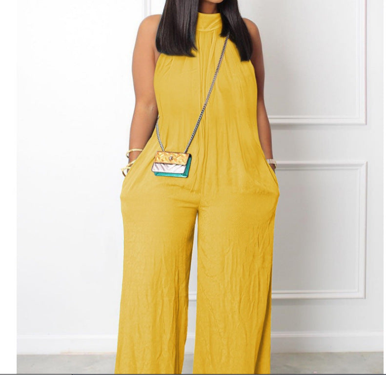 Wide-leg Sleeveless Jumpsuit