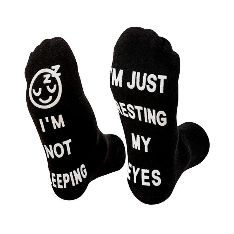 Men's Creative Foot Letter Non-slip Socks