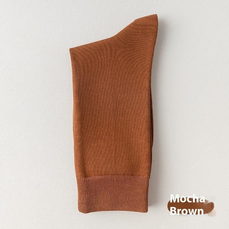 Men's Mid-calf Pure Cotton Business Socks