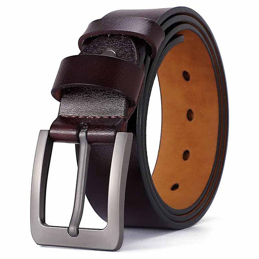 Vintage Genuine Cowhide Leather Men's Belt