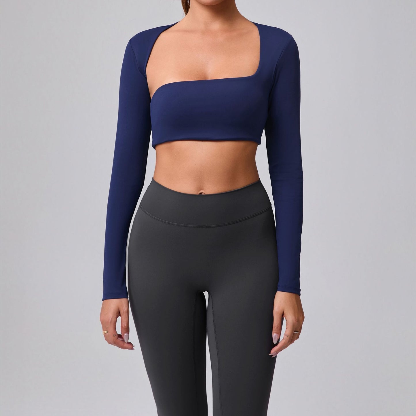 Autumn Sand Brushed Shawl Long Sleeve Yoga Wear