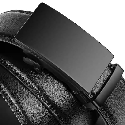 Men's High-end Genuine Leather Automatic Buckle Belt