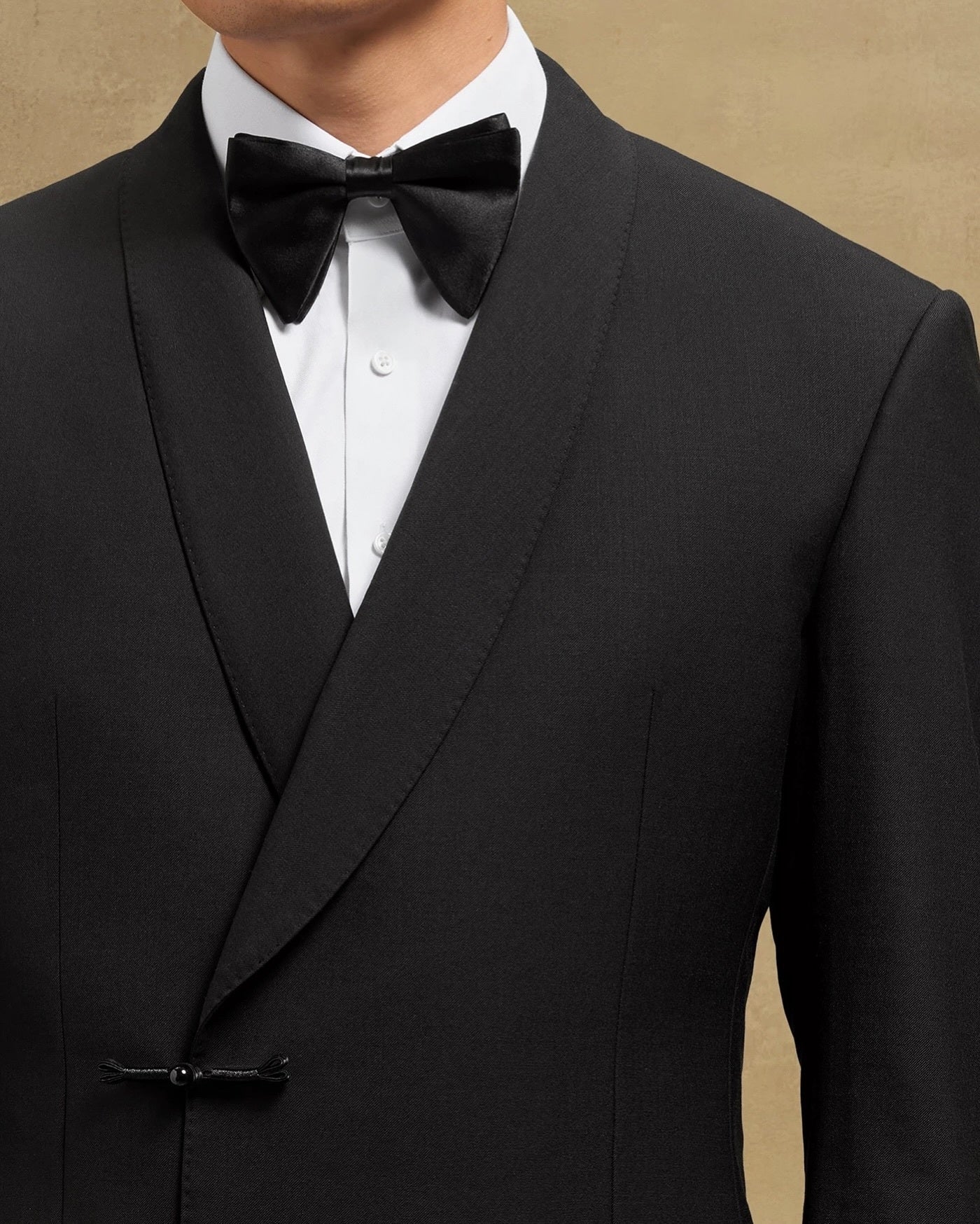 Men's Retro Solid Color Collar Two-piece Suit