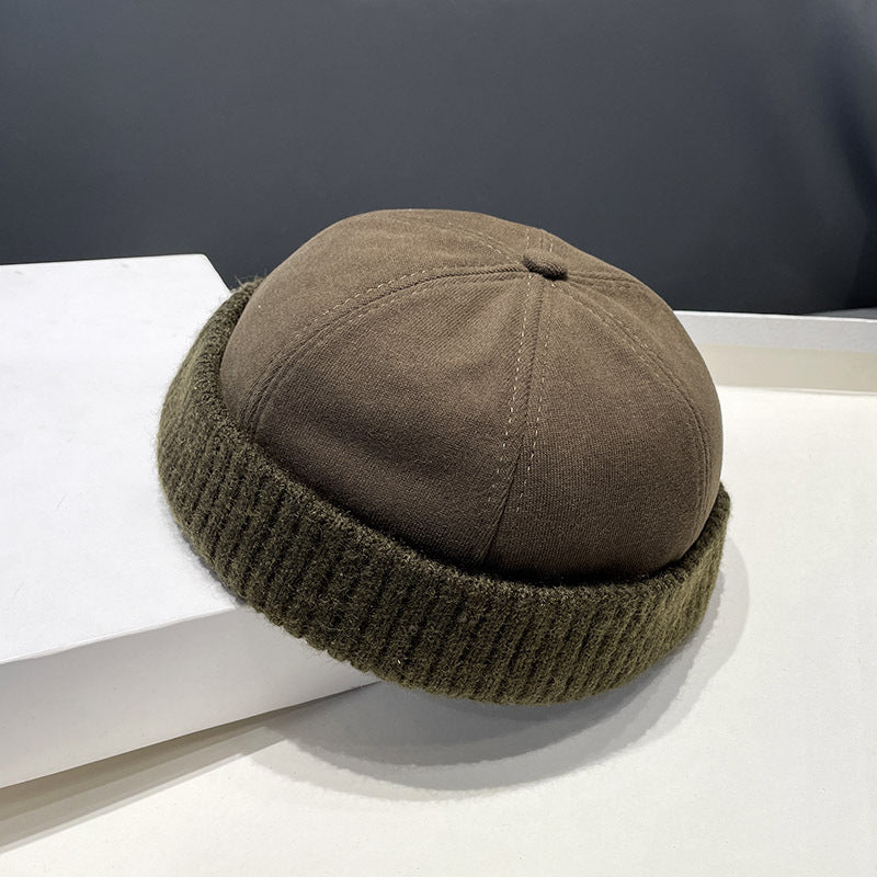 Men's Deerskin Velvet Beret Hat