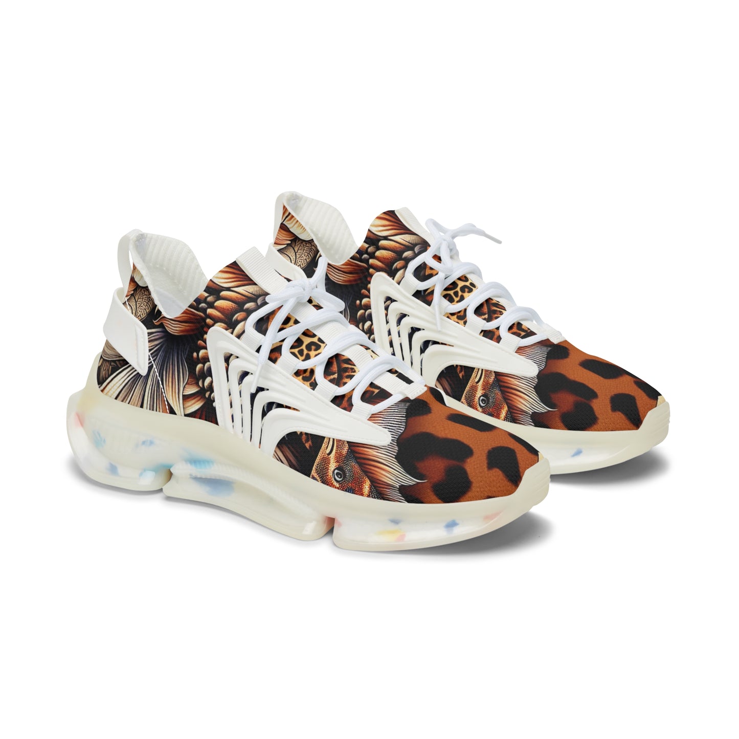 Stylish Women's Mesh Sneakers - Animal Print, Casual Footwear, Trendy Sneakers, Adventure Ready, Unique Design, Perfect for Everyday Wear
