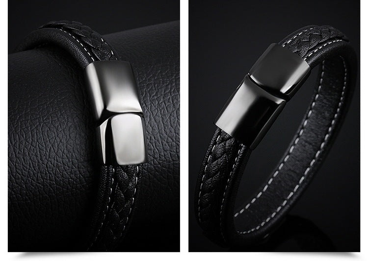 Men's Black Titanium Steel Bracelet