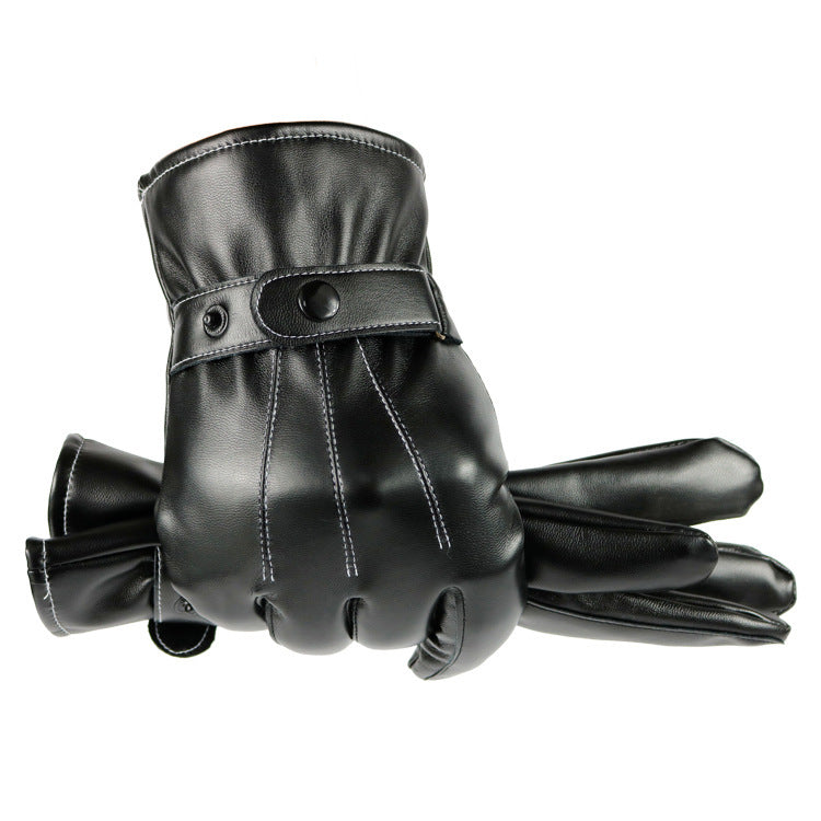 PU Leather Touch Screen Gloves For Men