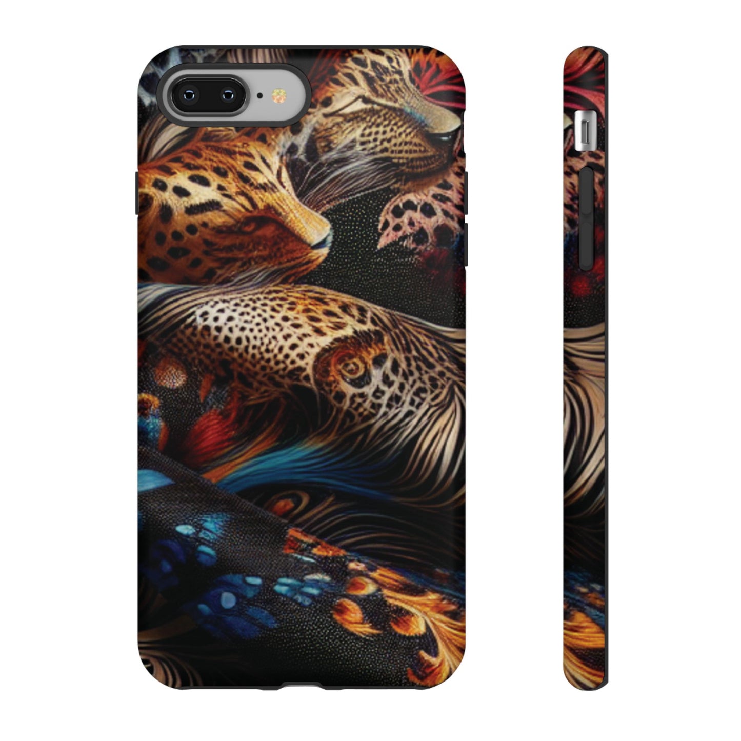 Stylish Tough Phone Case with Elegant Black and Gold Design