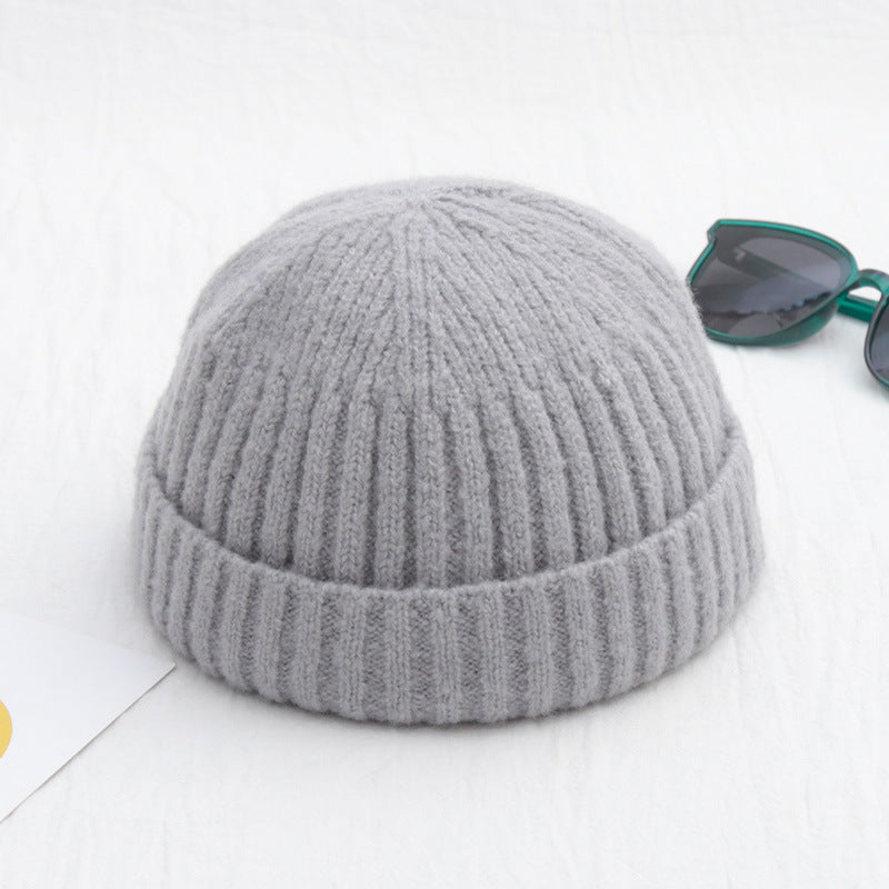 Men's Solid Color Retro Beanie