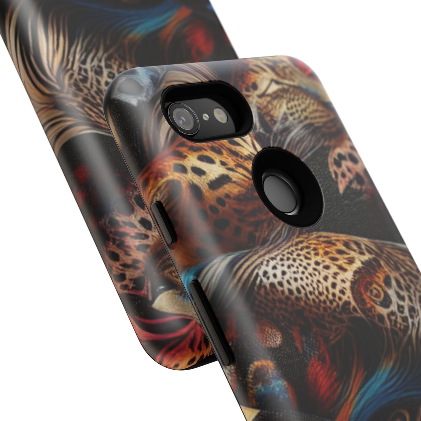 Stylish Tough Phone Case with Elegant Black and Gold Design