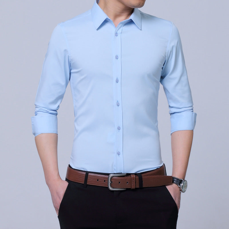 Men's Long Sleeve Solid Shirts