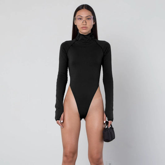 Slim-fit slim turtleneck bodysuit by GJG Denim