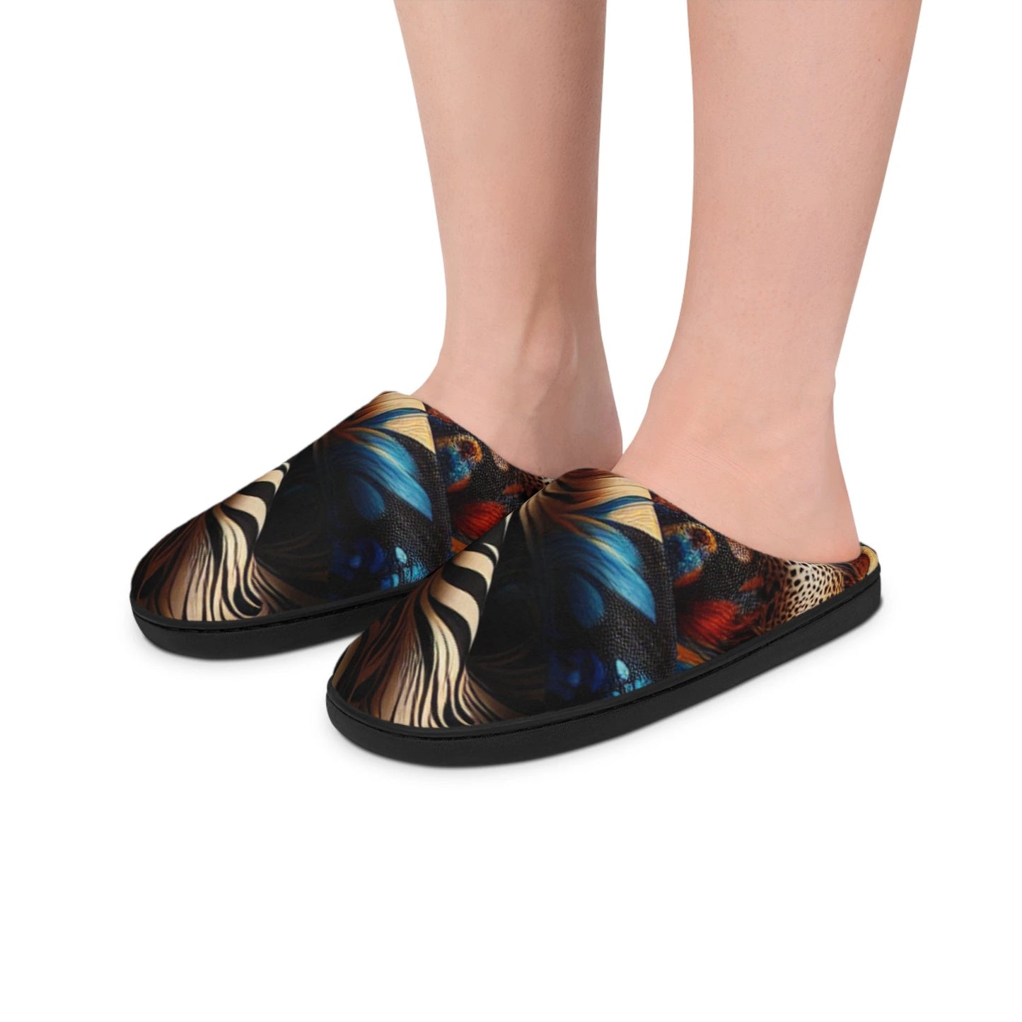 Stylish Women's Indoor Slippers, Cozy Footwear, Gift for Her, Unique Home Slippers, Comfortable House Slide-On Shoes by Printify