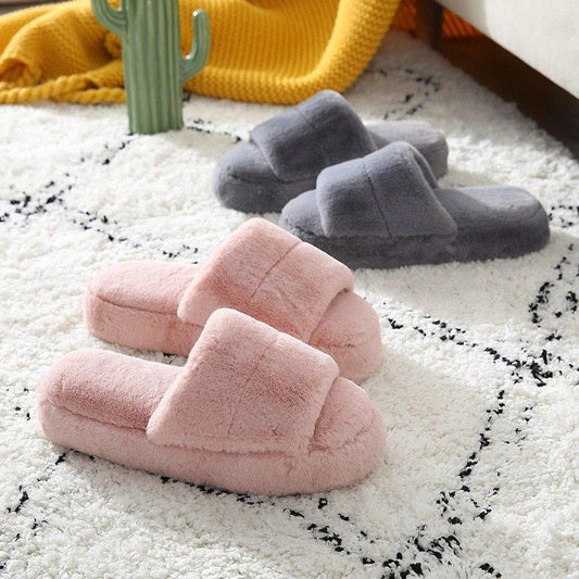 Indoor plush slippers by GJG Denim