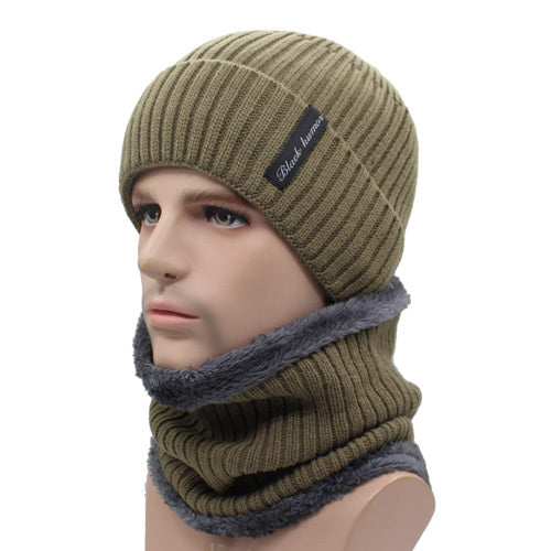 Men's Knitted Beanie and Neck Warmer Set (or Single Beanie)
