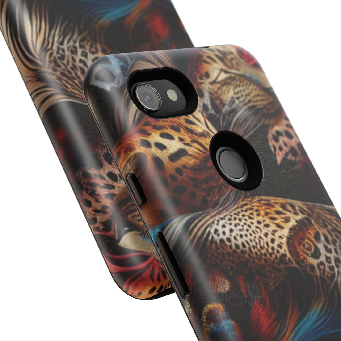 Stylish Tough Phone Case with Elegant Black and Gold Design