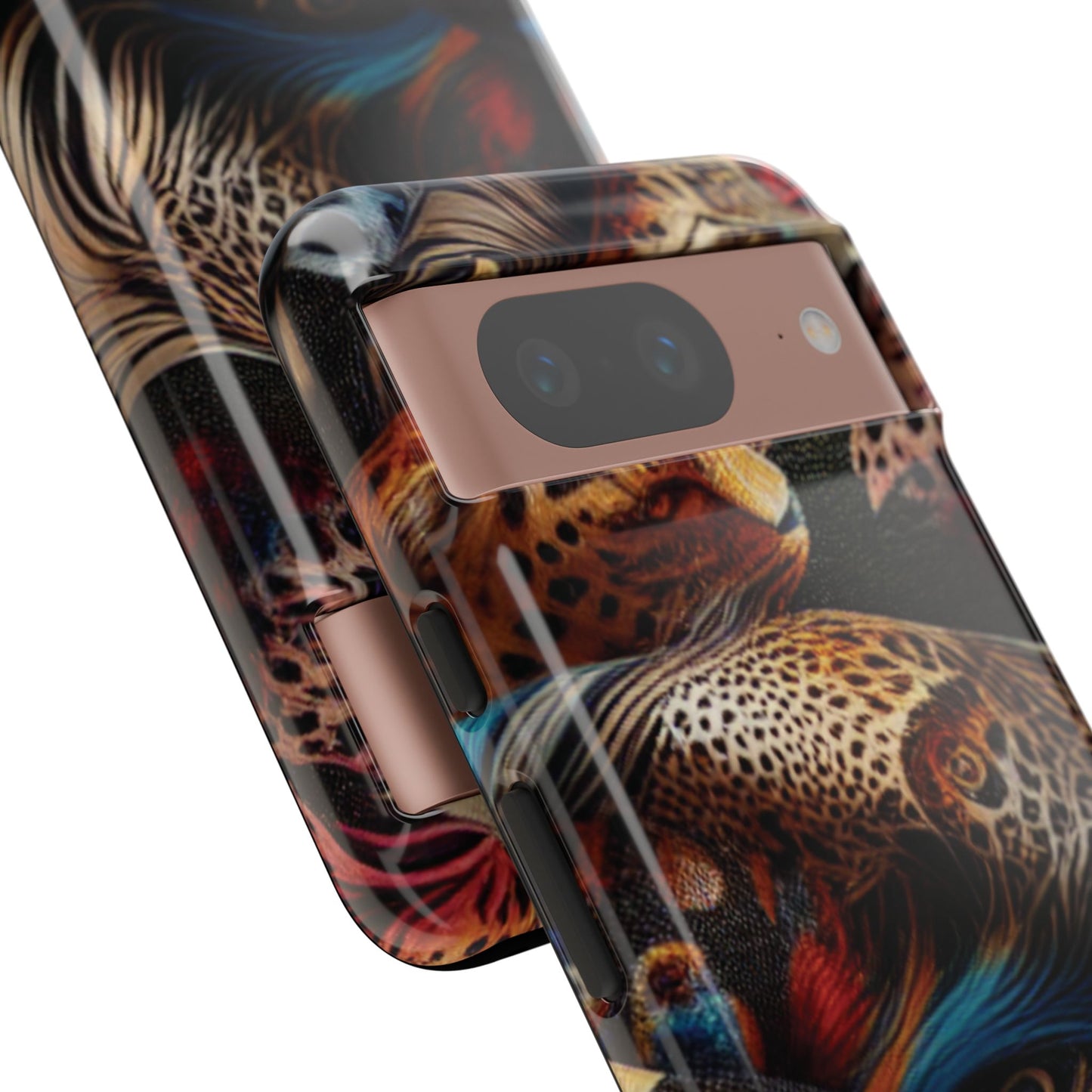 Stylish Tough Phone Case with Elegant Black and Gold Design