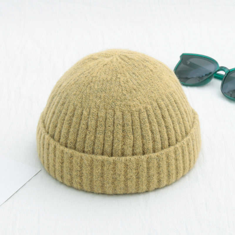 Men's Solid Color Retro Beanie