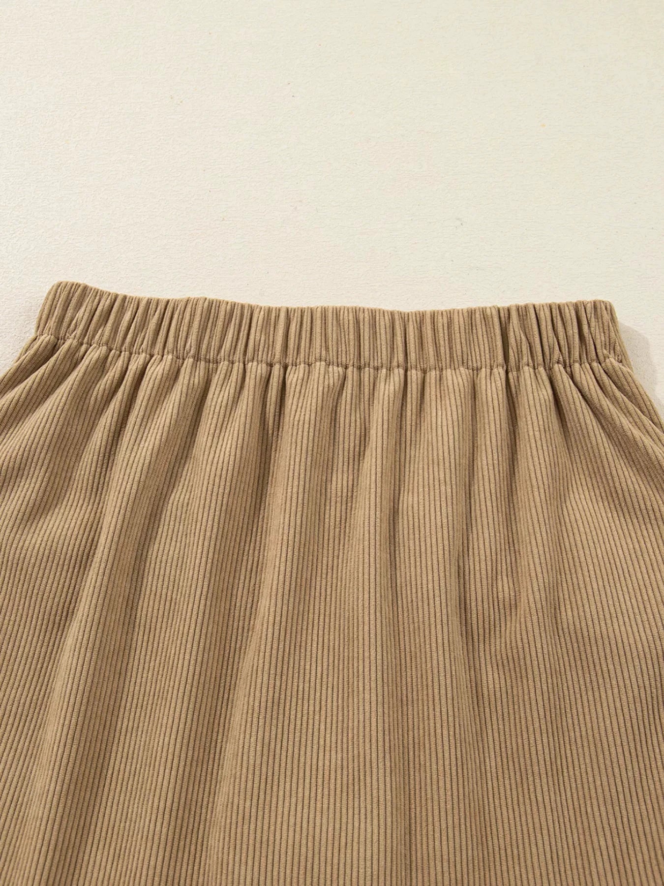 Corduroy Buttoned Front Mini Skirt by Lady Ros