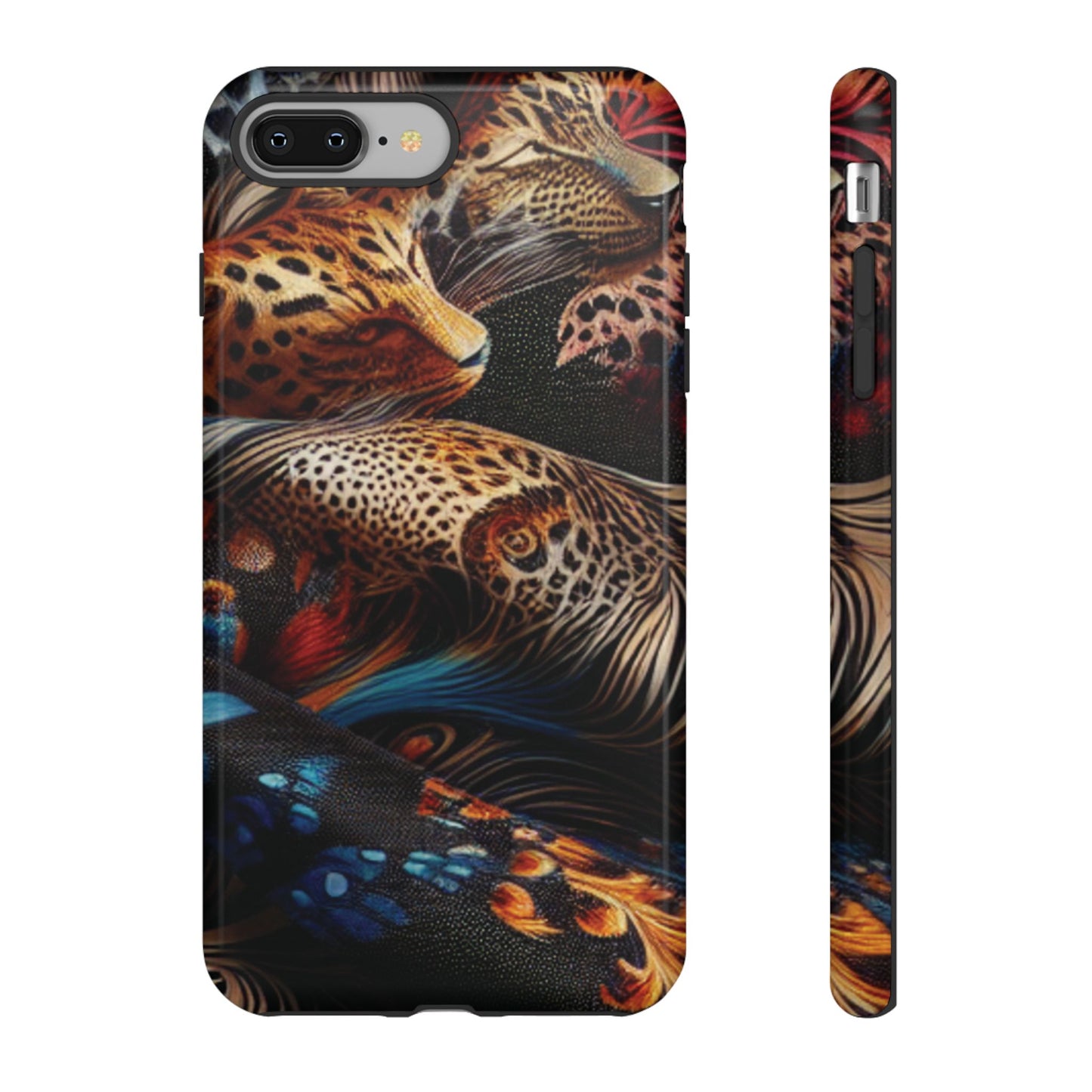 Stylish Tough Phone Case with Elegant Black and Gold Design