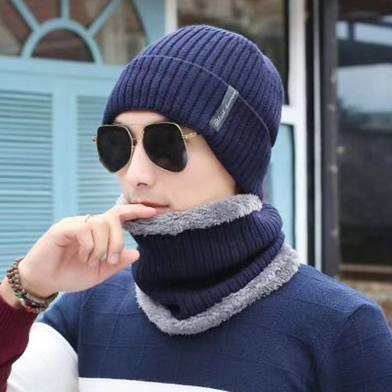 Men's Knitted Beanie and Neck Warmer Set (or Single Beanie)