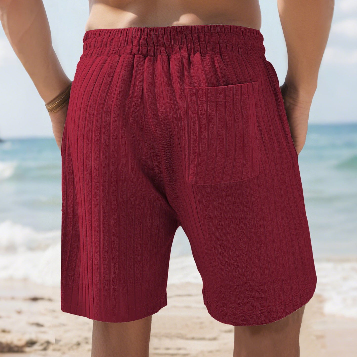 Sports Shorts Multi-bag Lace Men's Striped Beach shorts