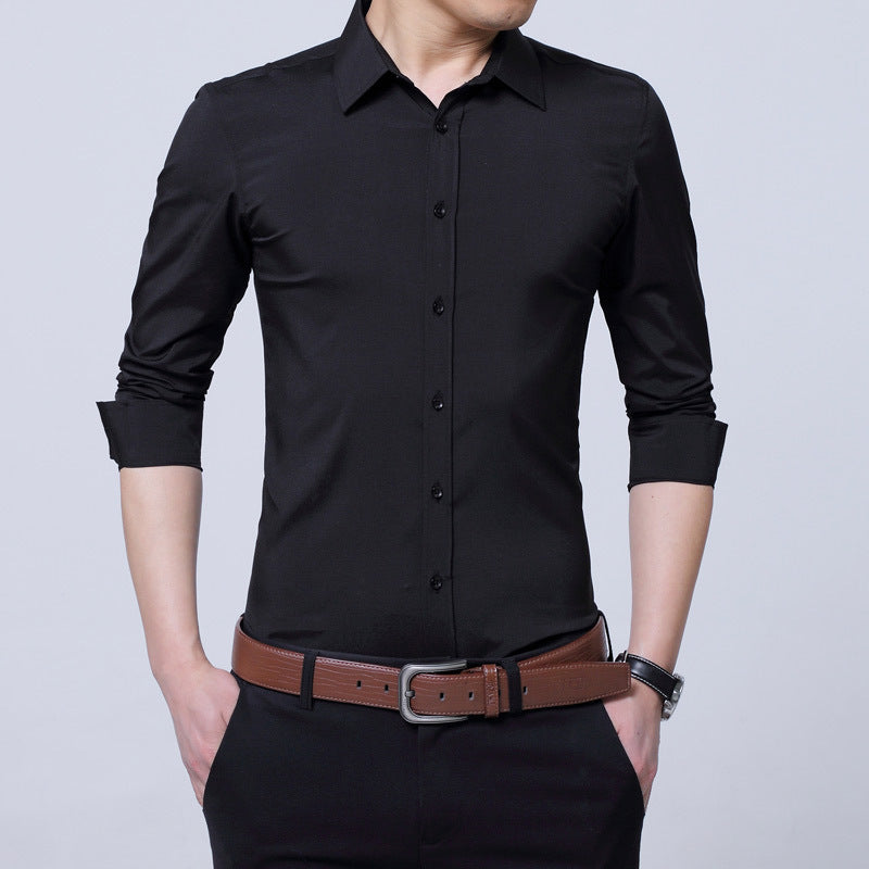 Men's Long Sleeve Solid Shirts