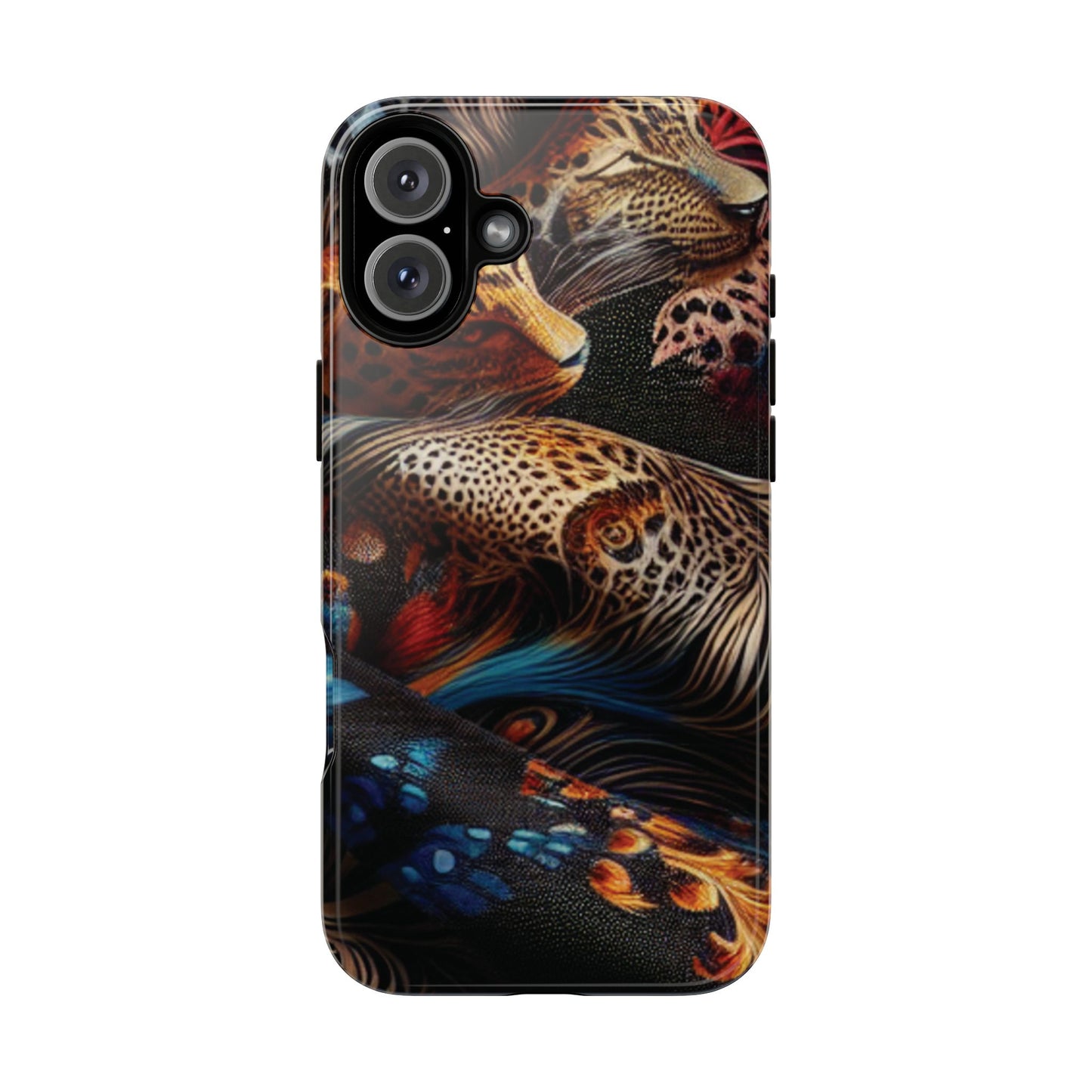 Stylish Tough Phone Case with Elegant Black and Gold Design