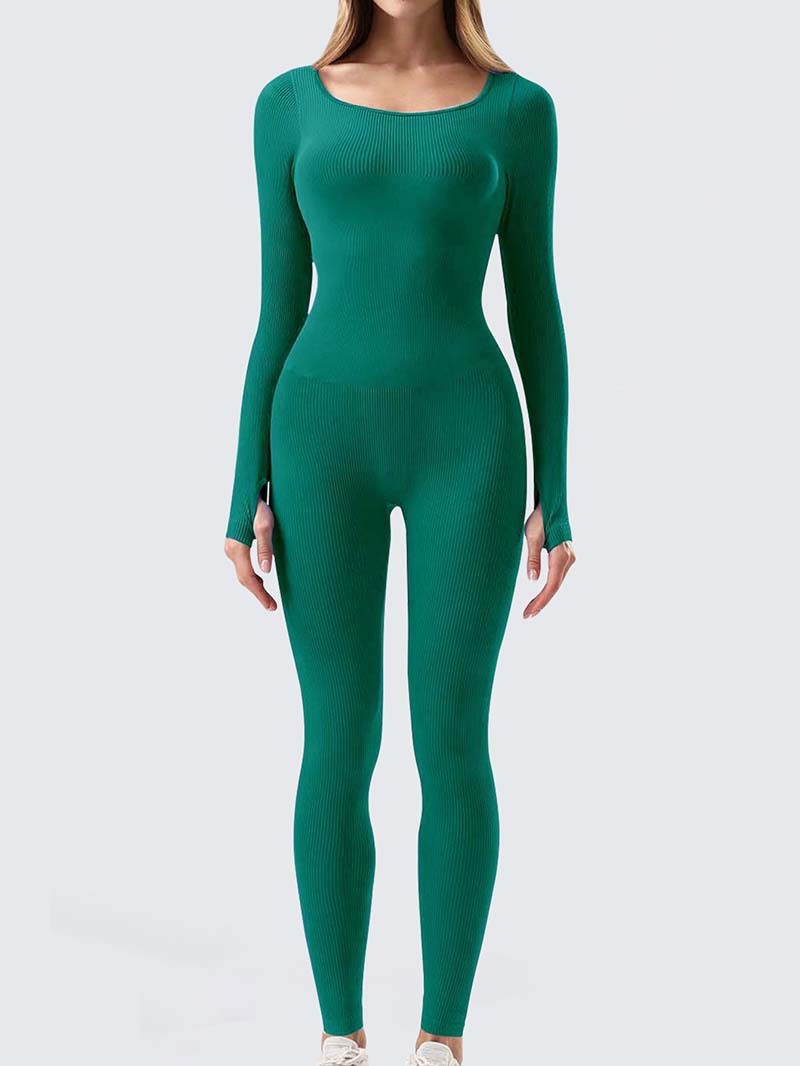 Sports Workout Clothes Slim Thread Long Sleeve Tights