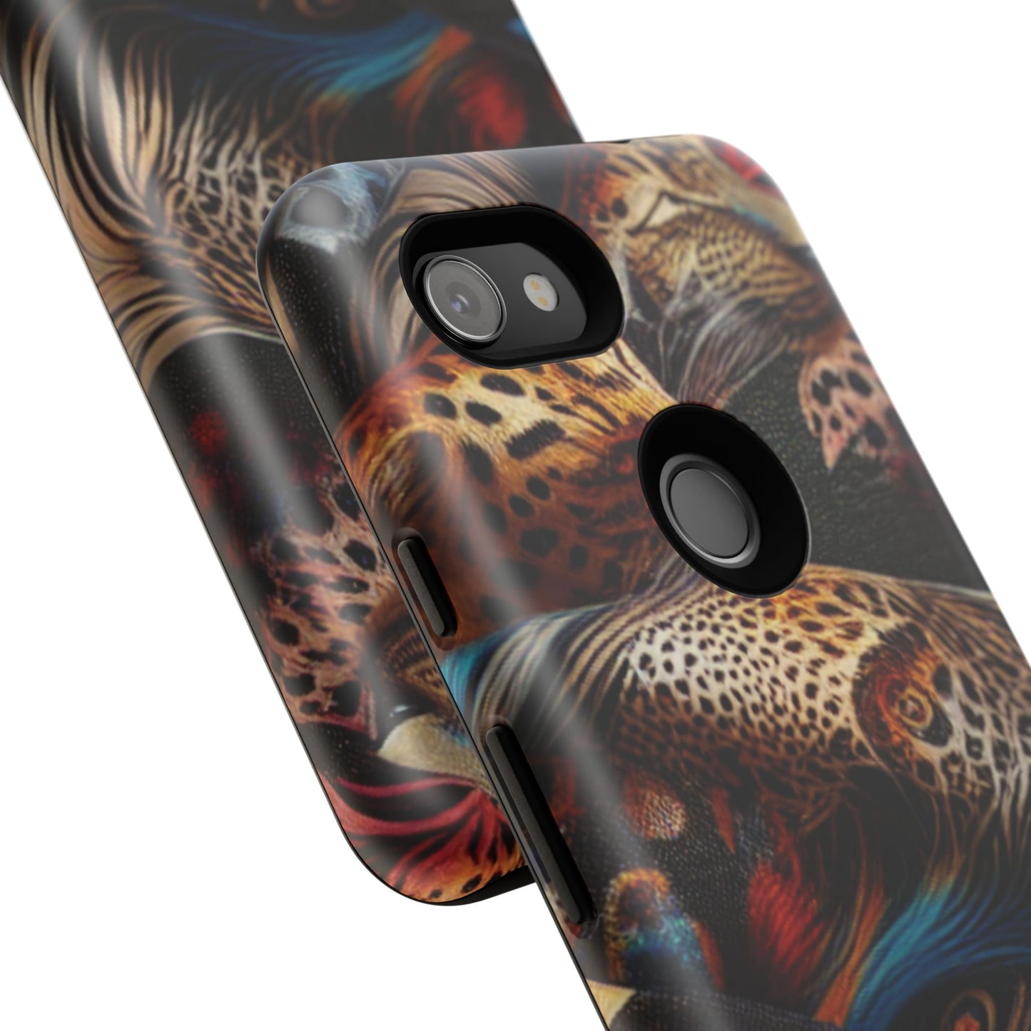 Stylish Tough Phone Case with Elegant Black and Gold Design