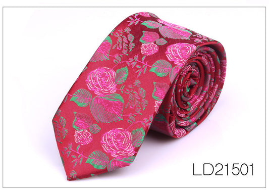 Men's Casual Fashion 6cm Flower Graffiti Tie