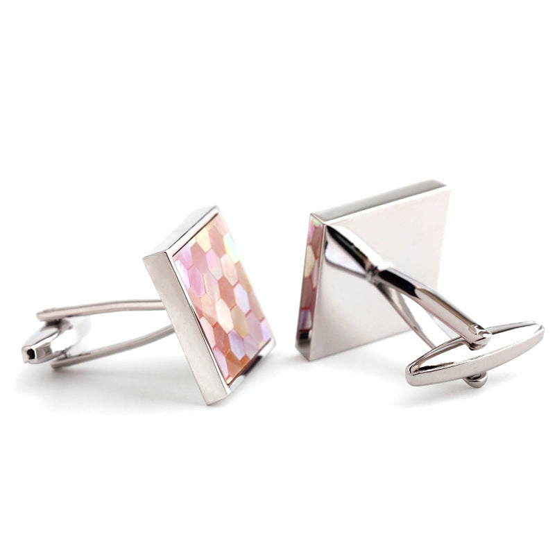 Men's Pink Shells Cufflinks