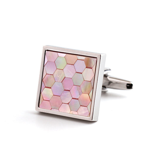 Men's Pink Shells Cufflinks