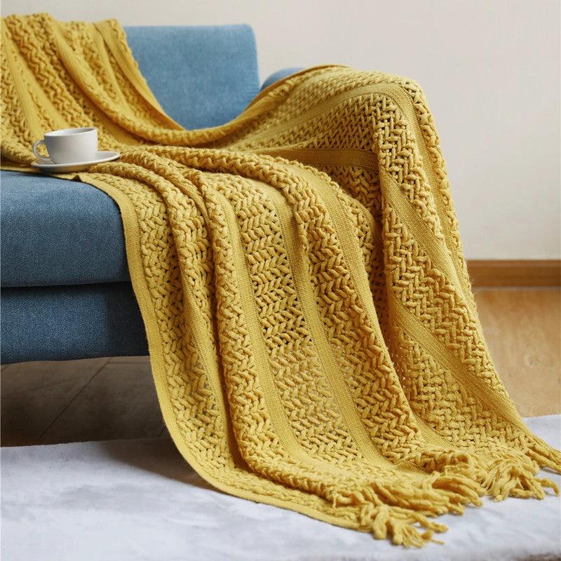Sofa Knitted Blanket by GJG Denim