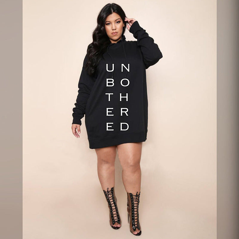 Women Plus Size Hoodie Dress