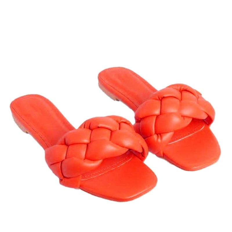 Sponge Woven Slippers Sandals Summer Women's Sandals by GJG Denim