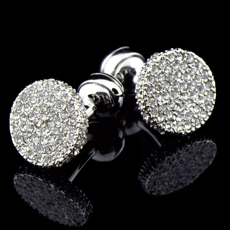 Men's Full Rhinestone Cufflinks