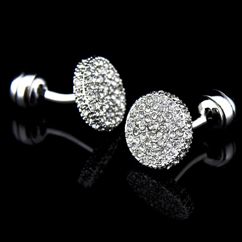Men's Full Rhinestone Cufflinks
