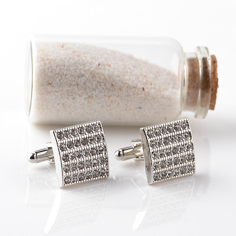 Men's Fashion Square Diamond Cufflinks