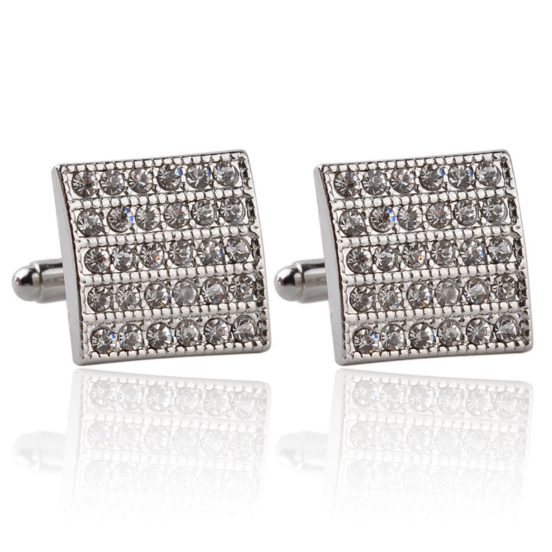 Men's Fashion Square Diamond Cufflinks
