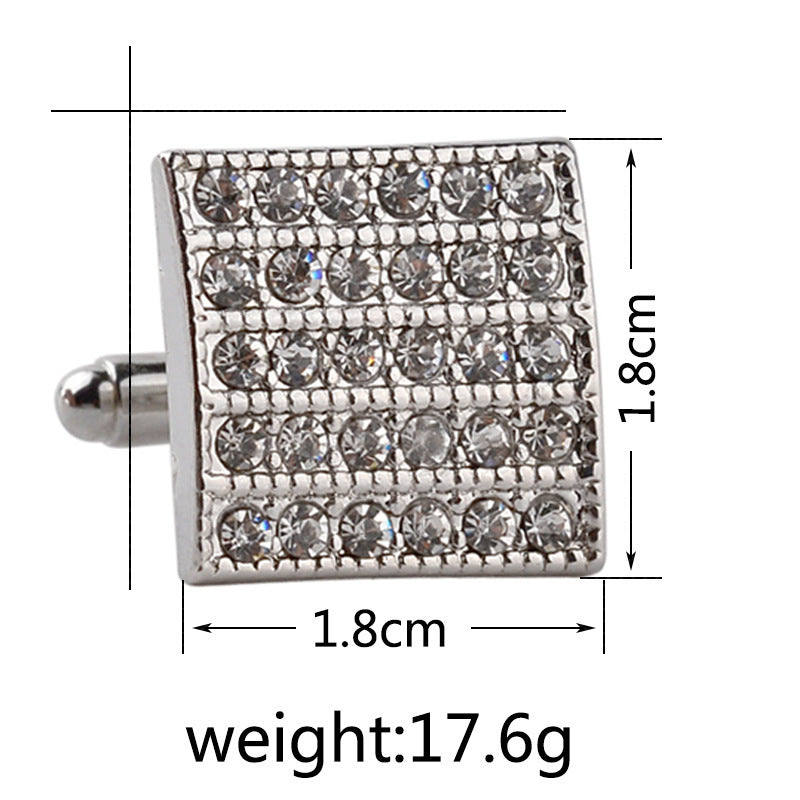Men's Fashion Square Diamond Cufflinks