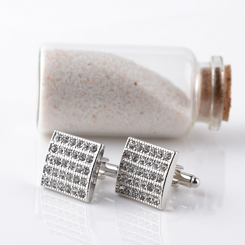 Men's Fashion Square Diamond Cufflinks