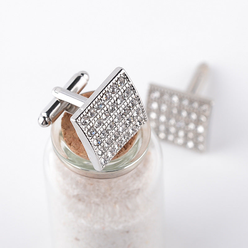 Men's Fashion Square Diamond Cufflinks