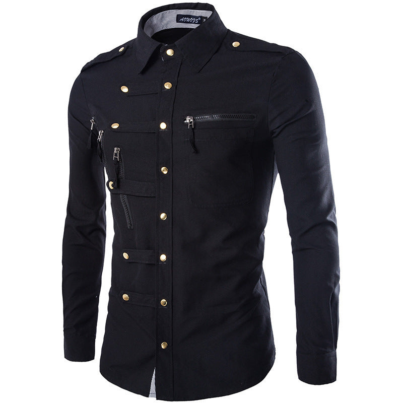 Men's Slim Fit Cotton Dress Shirt