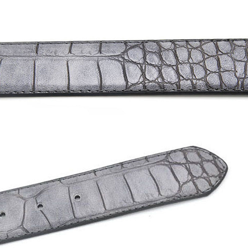 Mens Fashion Waist Belts Faux Pattern With Split Leather Luxury Male Designer Belt Accessories